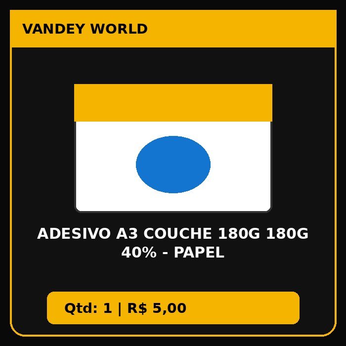 ADESIVO A3 Couche 180g 180G 40% - PAPEL