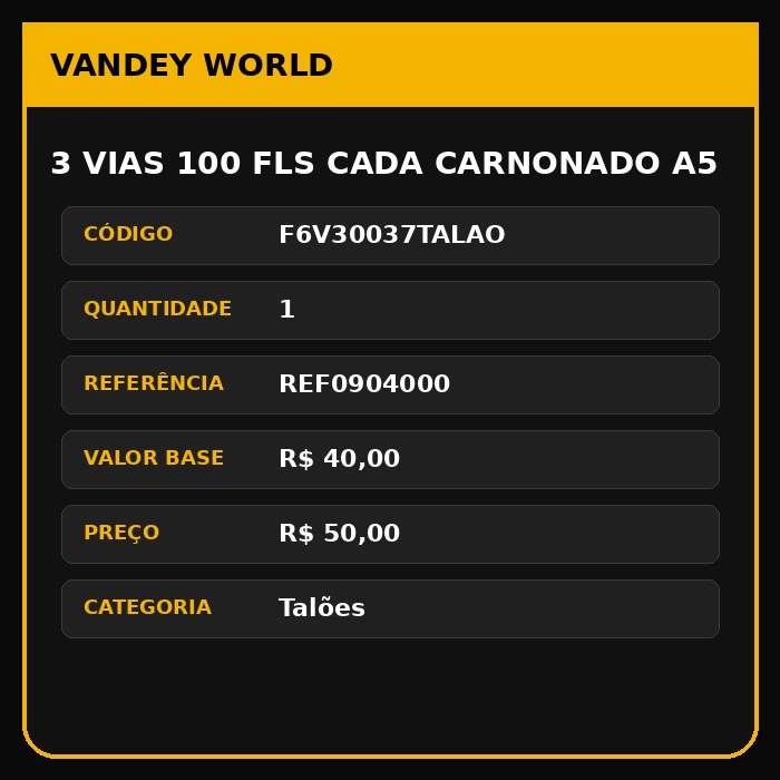 3 VIAS 100 FLS CADA CARNONADO A5