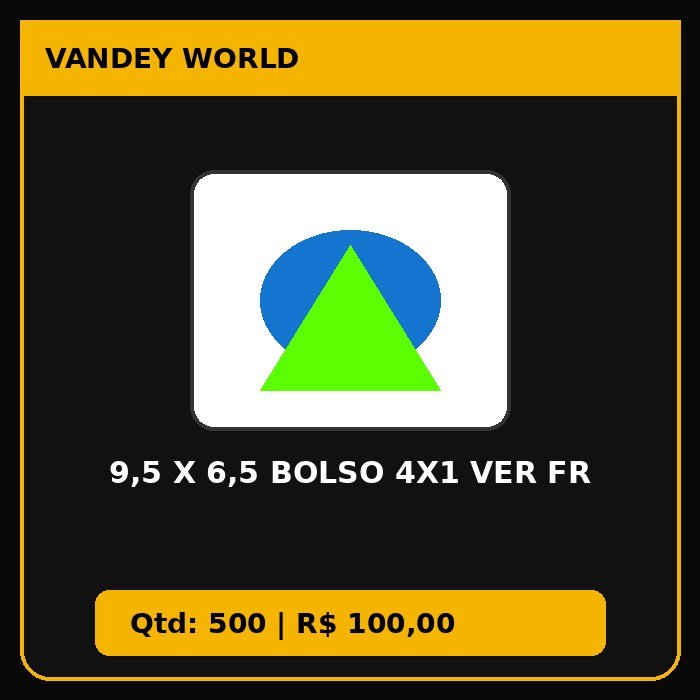 9,5 X 6,5 BOLSO 4X1 VER FR
