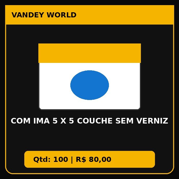 COM IMA 5 X 5 COUCHE SEM VERNIZ