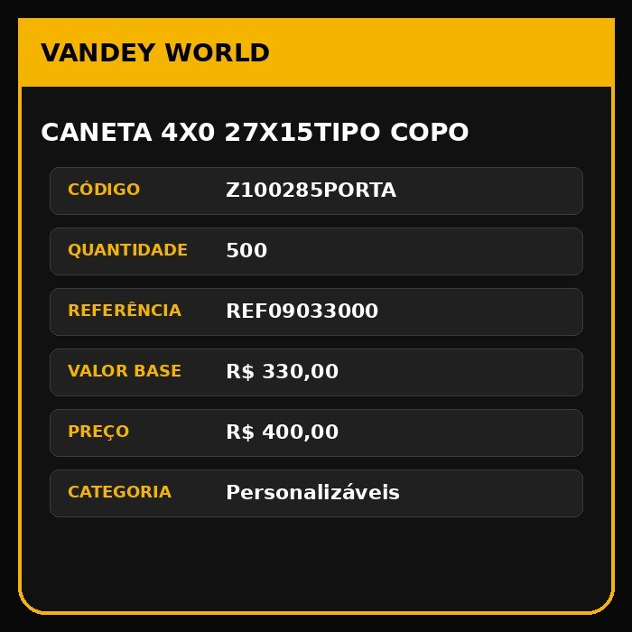 CANETA 4X0 27X15TIPO COPO