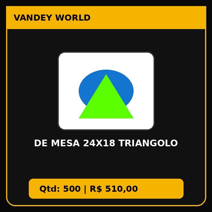 DE MESA 24X18 TRIANGOLO