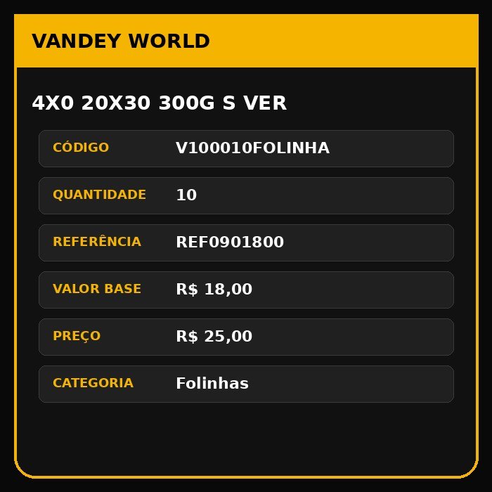4X0 20X30 300G S VER