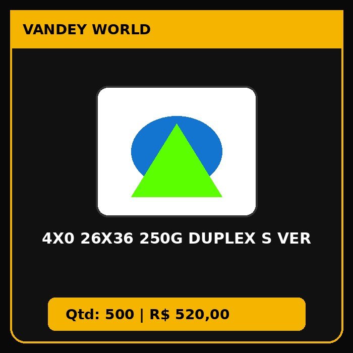 4X0 26X36 250G DUPLEX S VER