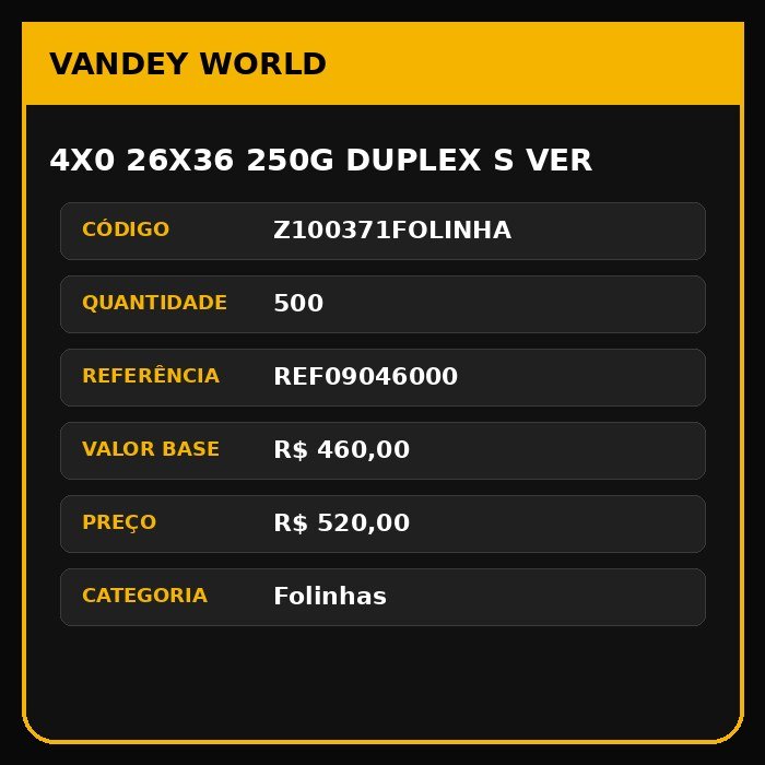 4X0 26X36 250G DUPLEX S VER