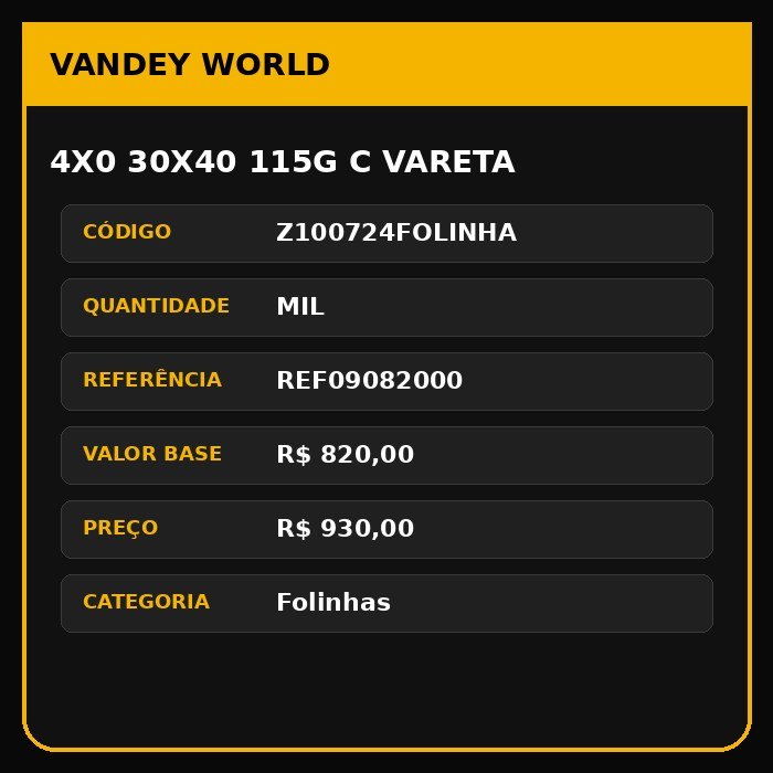 4X0 30X40 115G C VARETA