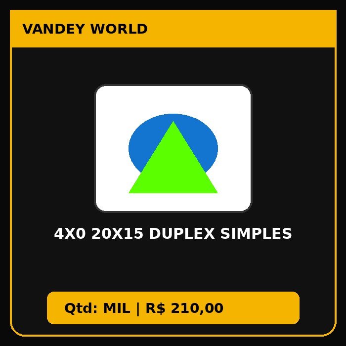 4X0 20X15 DUPLEX SIMPLES