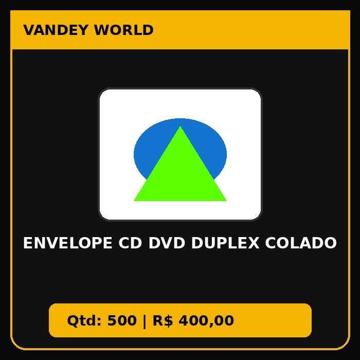 ENVELOPE CD DVD DUPLEX COLADO