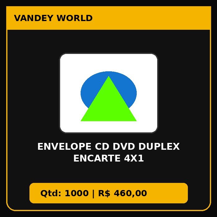 ENVELOPE CD DVD DUPLEX ENCARTE 4X1