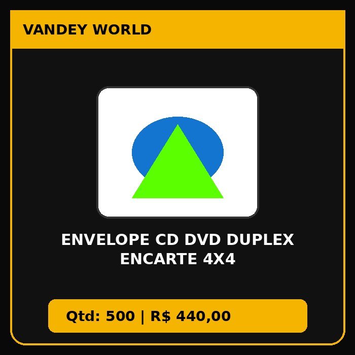 ENVELOPE CD DVD DUPLEX ENCARTE 4X4