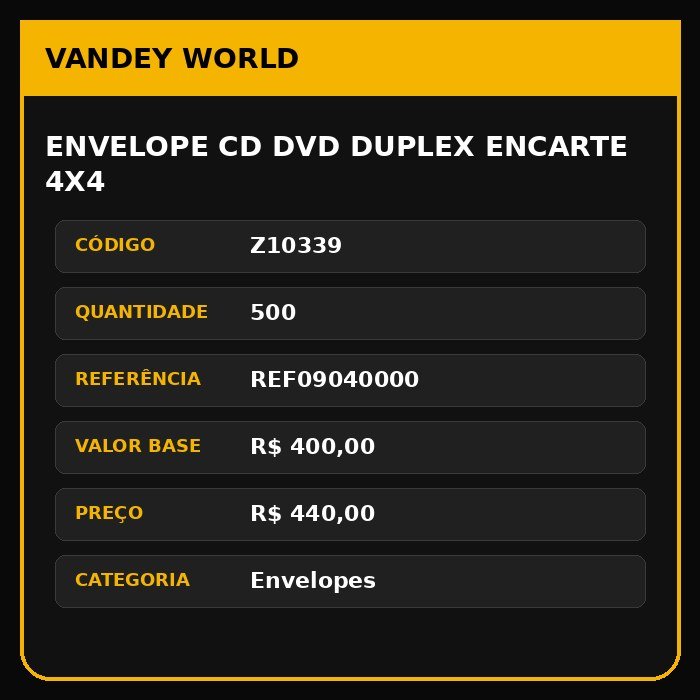 ENVELOPE CD DVD DUPLEX ENCARTE 4X4