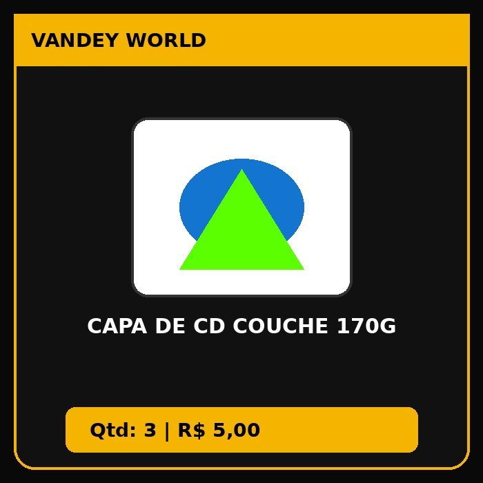 CAPA DE CD COUCHE 170G