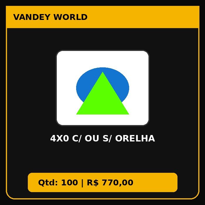 4X0 C/ OU S/ ORELHA