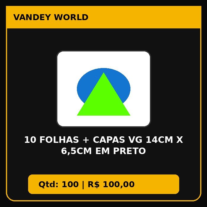 10 FOLHAS + CAPAS VG 14CM X 6,5CM EM PRETO