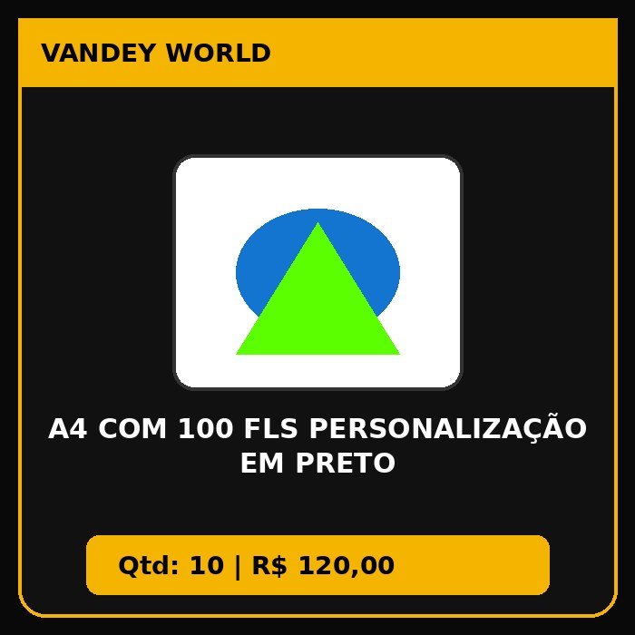 A4 COM 100 FLS PERSONALIZAÇÃO EM PRETO