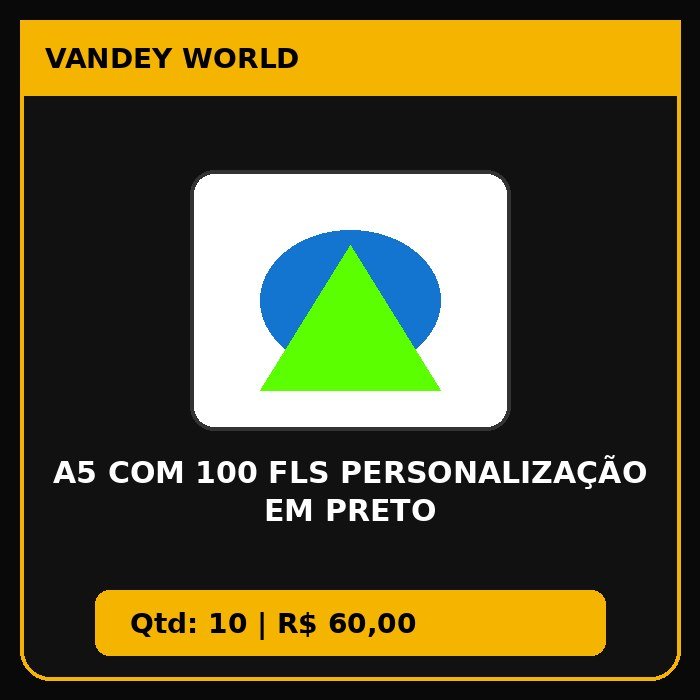 A5 COM 100 FLS PERSONALIZAÇÃO EM PRETO