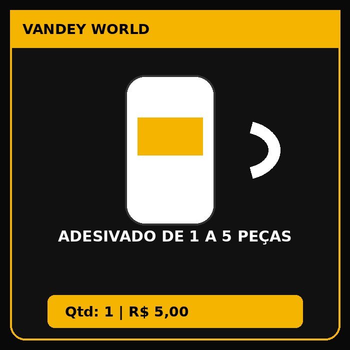 ADESIVADO DE 1 A 5 PEÇAS