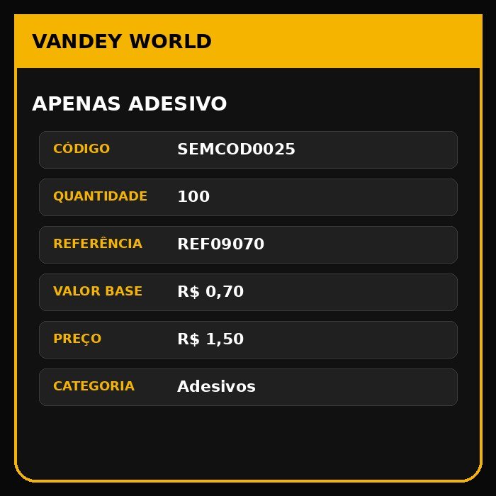 APENAS ADESIVO
