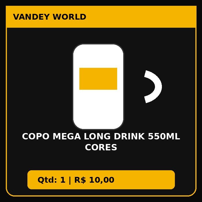 COPO MEGA LONG DRINK 550ML CORES