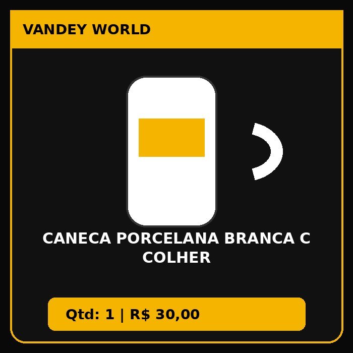 CANECA PORCELANA BRANCA C COLHER