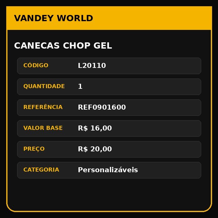 CANECAS CHOP GEL