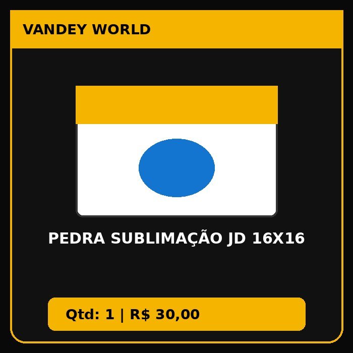 PEDRA SUBLIMAÇÃO JD 16X16