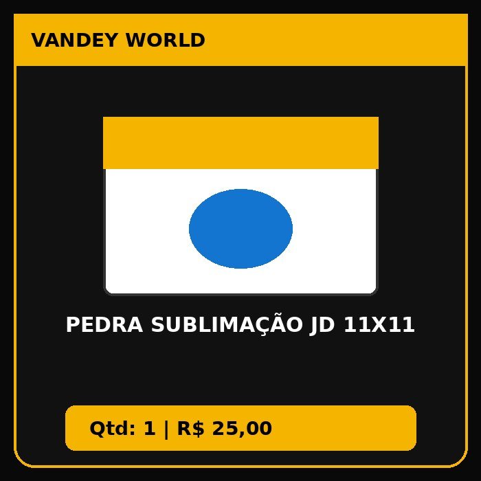 PEDRA SUBLIMAÇÃO JD 11X11