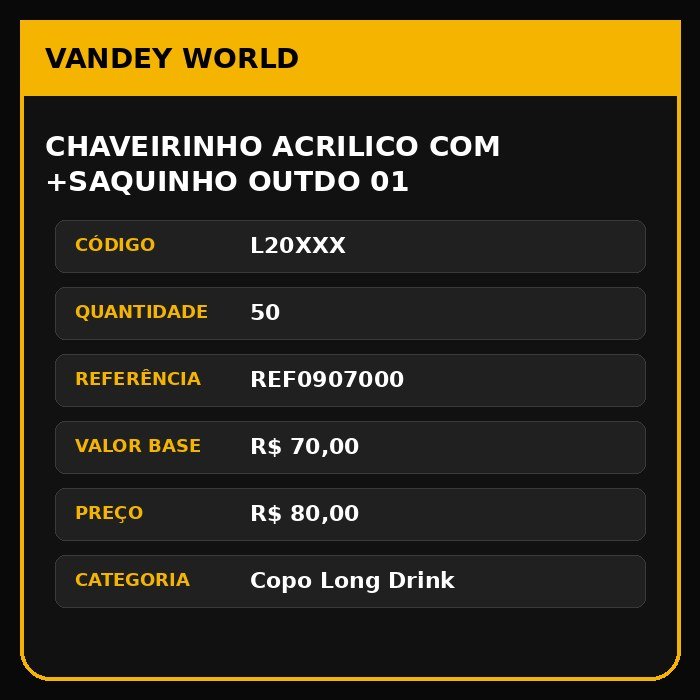 CHAVEIRINHO ACRILICO COM +SAQUINHO OUTDO 01