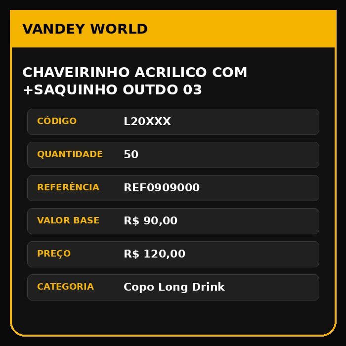 CHAVEIRINHO ACRILICO COM +SAQUINHO OUTDO 03