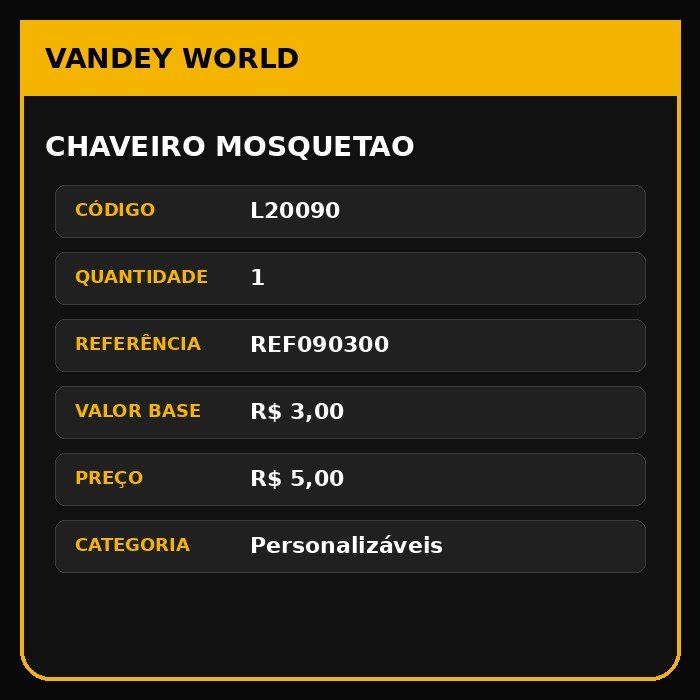 CHAVEIRO MOSQUETAO